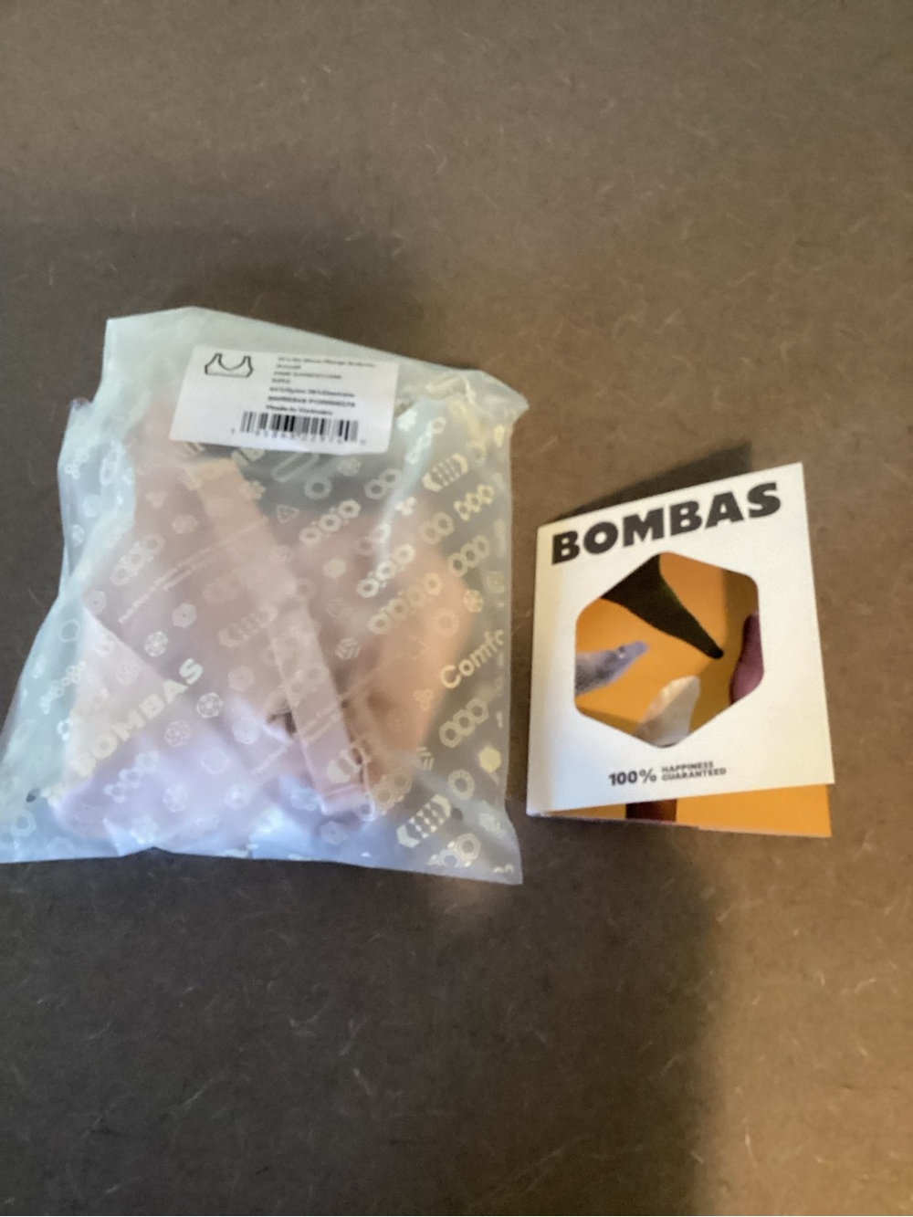 Bombas No Show Plunge Bralette Pink Sandstone Small - Picture 7 of 10